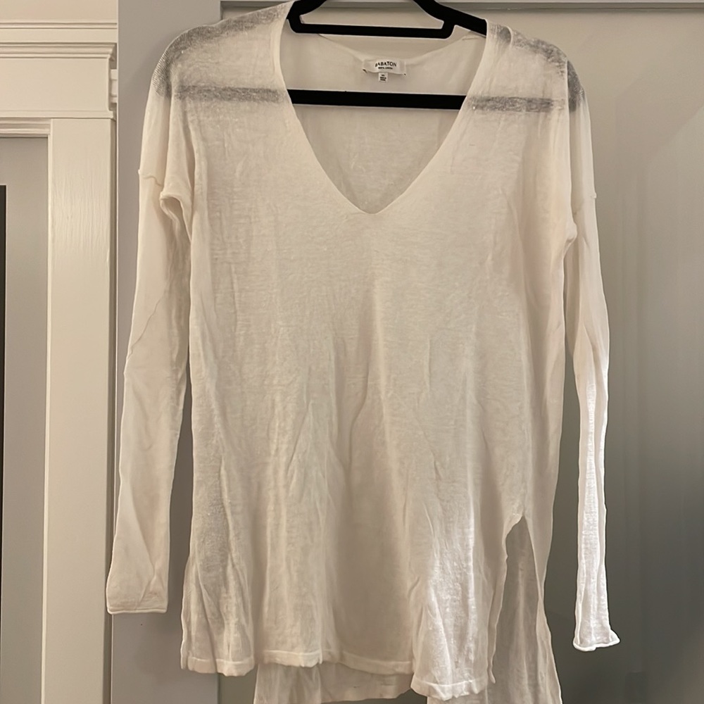 Aritizia Babaton white 100% linen sweater